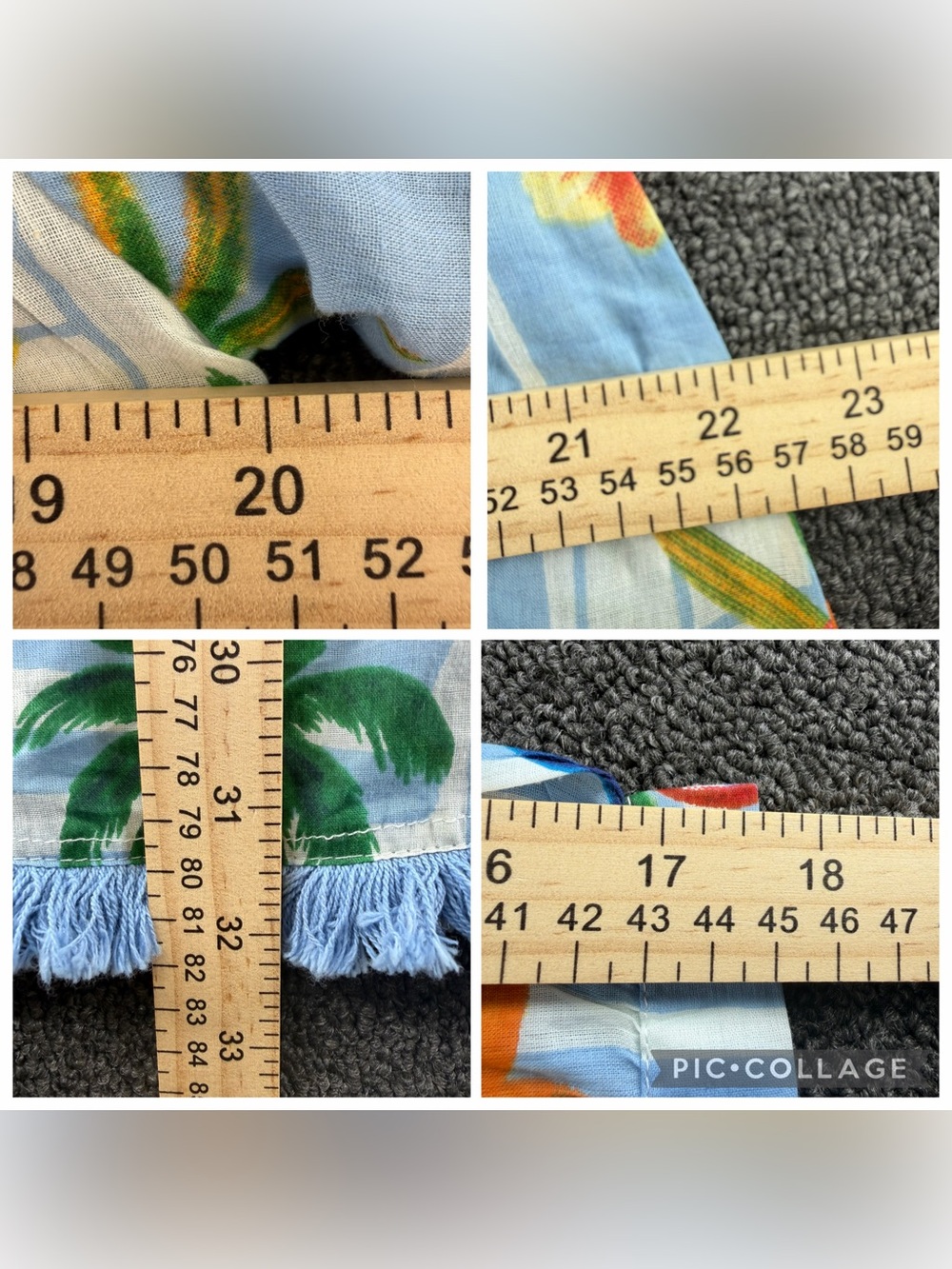 Beach Cover-up True Destinations Resort Wear Tropical Print 100% Cotton Size: M - Picture 7 of 16